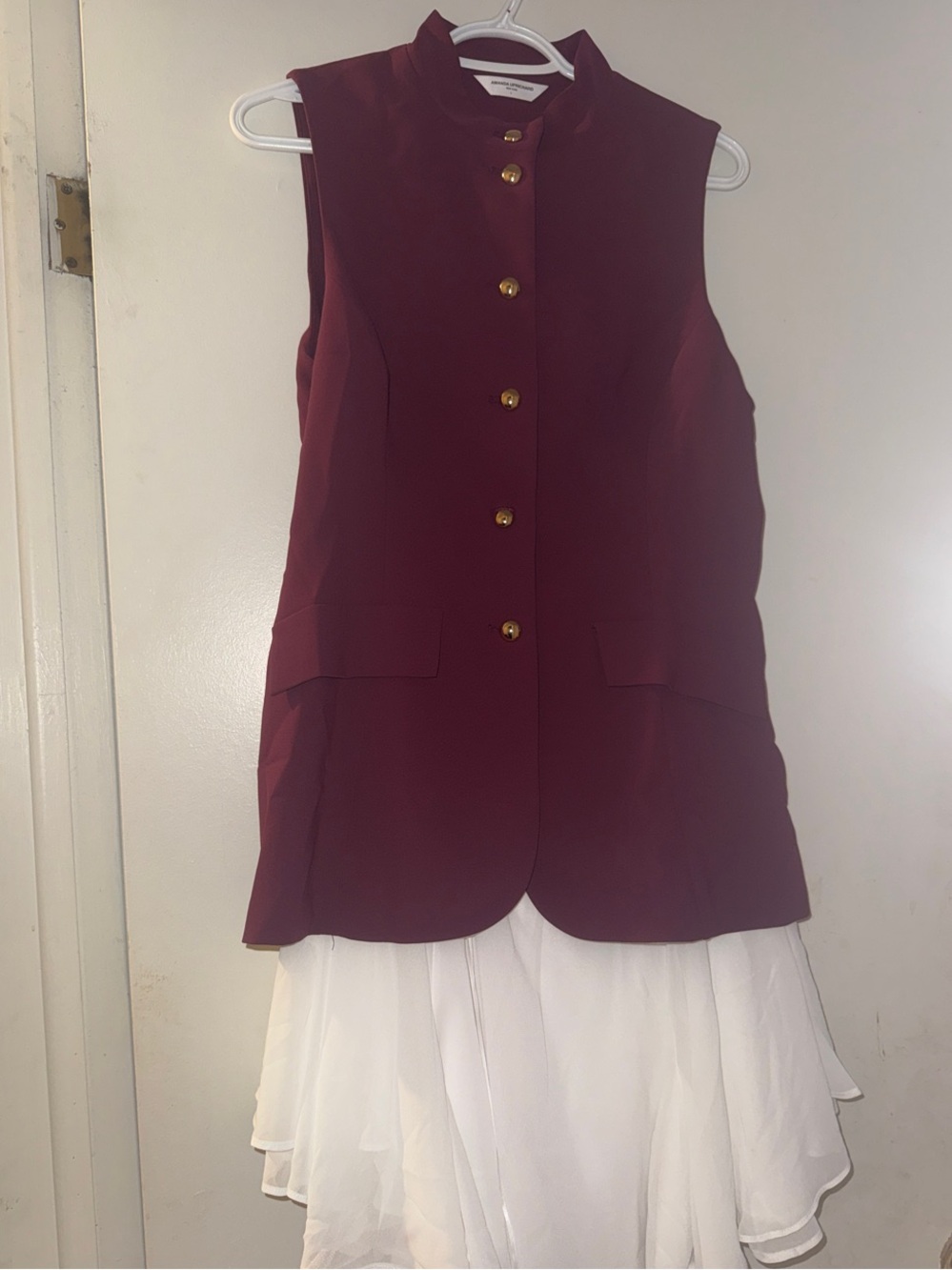 Amanda Uprichard Justine Dress in Aubergine - Size L